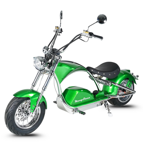 Elektrisk Mangosteen-scooter med sæde City Coco M1PS – kromramme & dobbelt motorisering