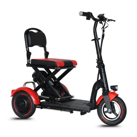 Saliekams mini elektriskais skrejritenis S2 – 3 riteņi, 300W/600W, ērta mobilitāte senioriem un personām ar kustību traucējumiem