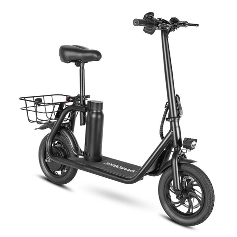 C01 foldable electric mini scooter with seat, removable battery