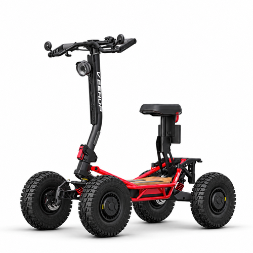 Trottinette VEEHOP tout terrain à 4 roues motrices avec selle pliable 3200w / 6400w 40ah