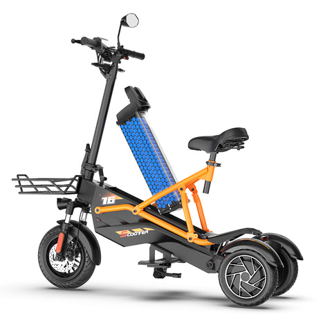 Patinete eléctrico de 3 ruedas con asiento 1000W modelo F2