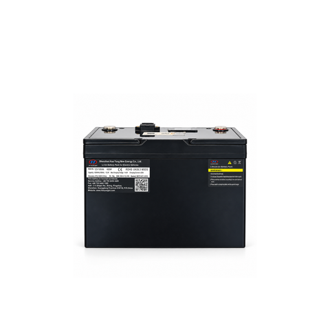 12V 100Ah Lithium-Batterie mit LCD-Display und Klappgriffen