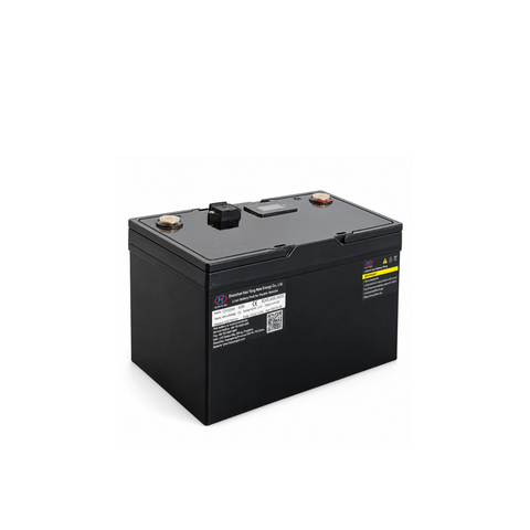 12V 100Ah Lithium-Batterie mit LCD-Display und Klappgriffen