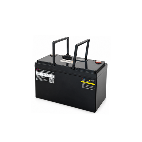 12V 100Ah Lithium-Batterie mit LCD-Display und Klappgriffen