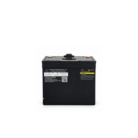 Batterie lithium 12V 50Ah avec écran LCD et poignées rabattables