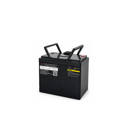 Batterie lithium 12V 50Ah avec écran LCD et poignées rabattables
