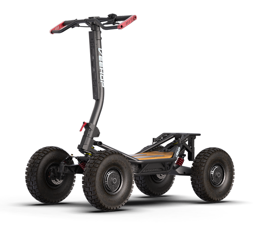Trottinette VEEHOP tout terrain à 4 roues motrices avec selle pliable ...