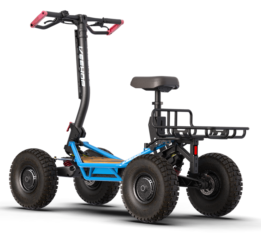 Trottinette VEEHOP tout terrain à 4 roues motrices avec selle pliable ...
