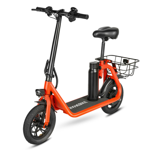 Mini patinete elétrico dobrável C01 com assento, bateria removível