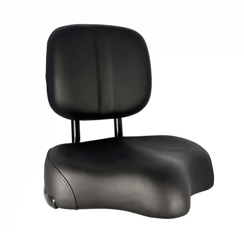 Large saddle with backrest for ES-35 tricycle