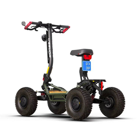 Trottinette VEEHOP tout terrain à 4 roues motrices avec selle pliable 3200w / 6400w 40ah