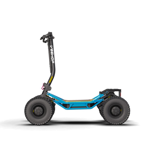 Trottinette électrique VEEHOP bleu vue de profil