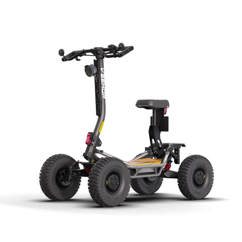 VEEHOP gris et noir trottinette électrique 4 roues tout-terrain