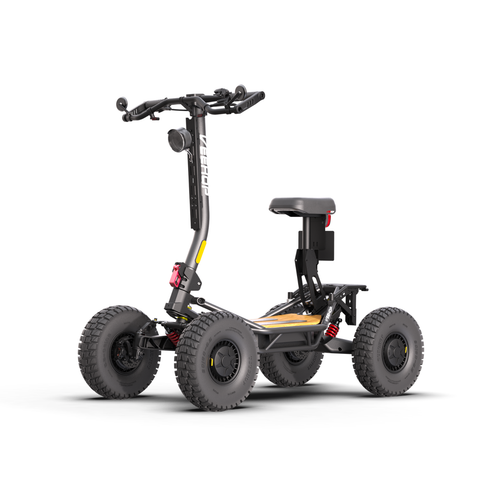 Trottinette électrique tout-terrain Veehop homologuée noire avec siège et feux