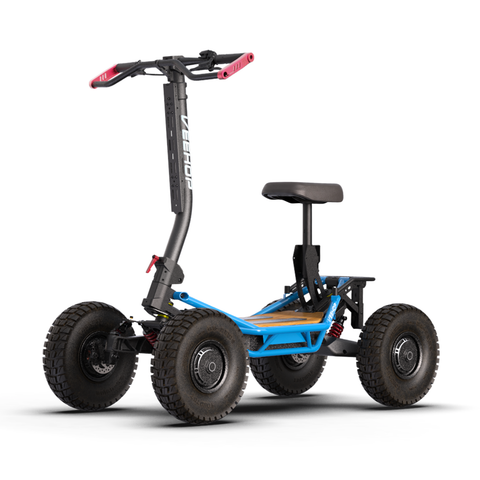 Trottinette VEEHOP tout terrain à 4 roues motrices avec selle pliable 3200w / 6400w 40ah