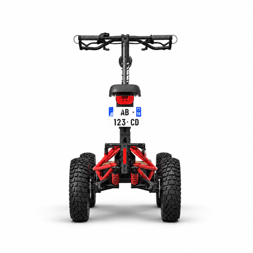 Trottinette VEEHOP tout terrain à 4 roues motrices avec selle pliable 3200w / 6400w 40ah