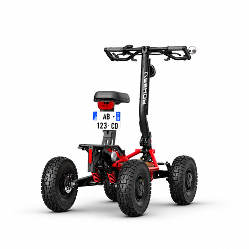 Trottinette VEEHOP tout terrain à 4 roues motrices avec selle pliable 3200w / 6400w 40ah