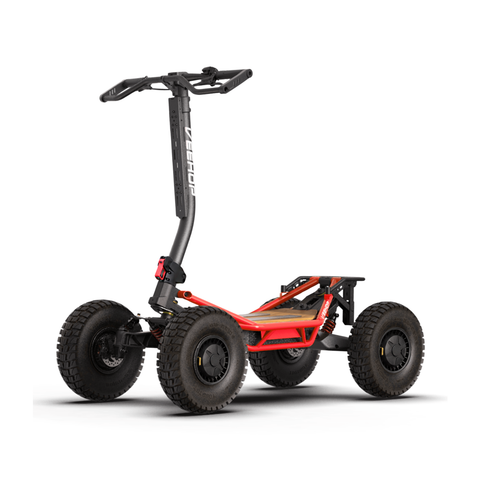 Trottinette Veehop avec cadre vert kaki et pneus tout-terrain