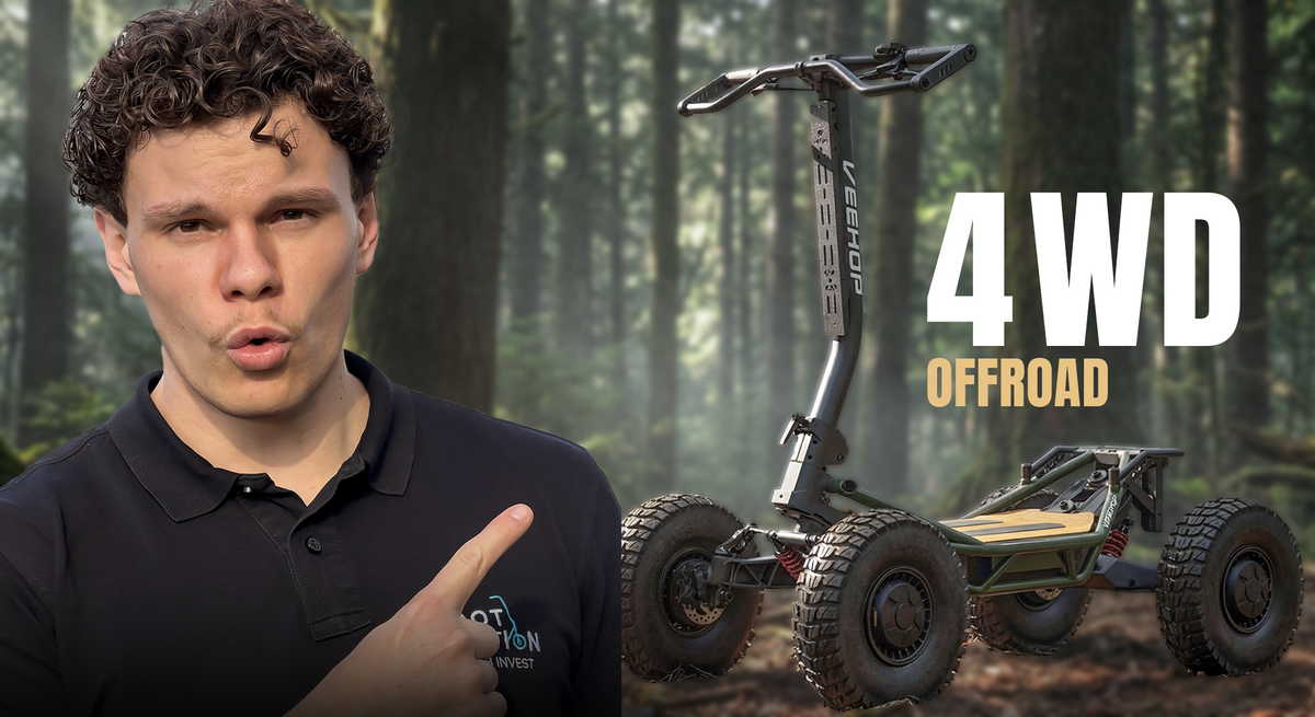 On teste la trottinette tout-terrain 4 roues Veehop dans la forêt !