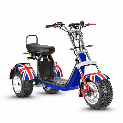 scooter 3 roues CP-7.0 drapeau anglais pneus cross