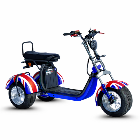 scooter 3 roues CP-7.0 drapeau anglais pneus lisses