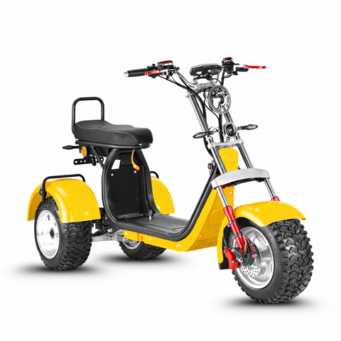 scooter 3 roues CP-7.0 jaune pneus cross