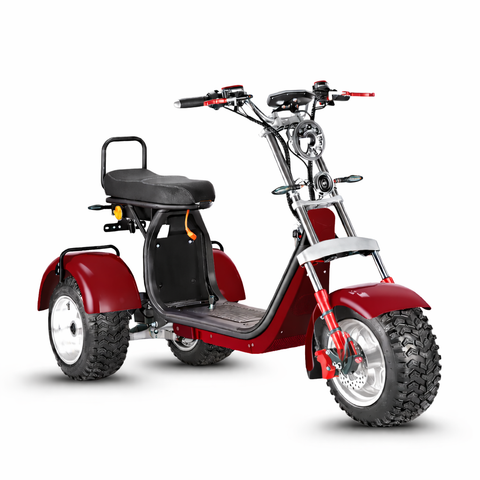 scooter 3 roues CP-7.0 rouge pneus cross