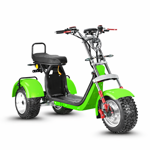 scooter 3 roues CP-7.0 vert pneus cross